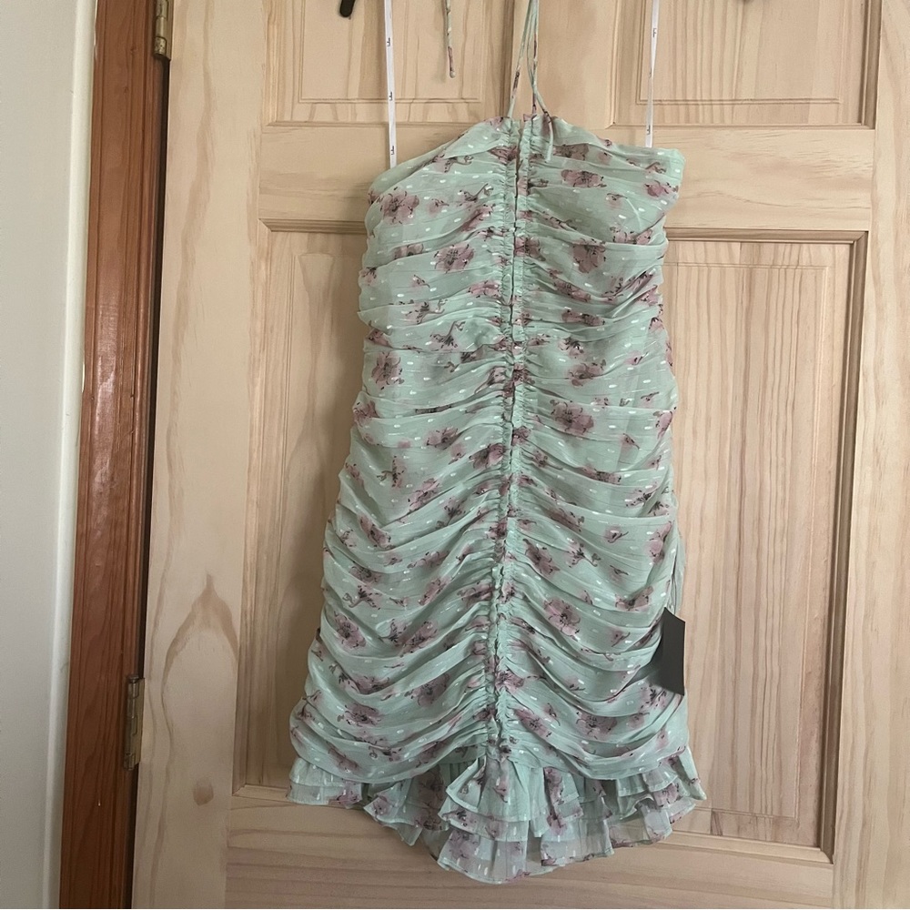Ruched floral dress